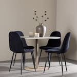 Matgrupp Venture Home Lycke Ø110 med 4 st Polar Stolar Teddy