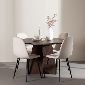 Matgrupp Venture Home Bootcut Ø110 med 4 st Polar Stolar Sammet