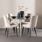 Matgrupp Venture Home Plaza Ø120 med 4 st Leone Stolar