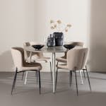 Matgrupp Venture Home Plaza Ø120 med 4 st Modesto Stolar