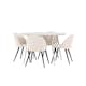 Matgrupp Venture Home Plaza Ø120 med 4 st Velvet Stolar