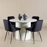 Matgrupp Venture Home Härön Ø110 med 4 st Night Stolar
