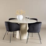 Matgrupp Venture Home Lanzo Ø120 med 4 st Berit Stolar