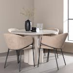 Matgrupp Venture Home Olivia Ø110 med 4 st Evelina Stolar