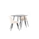 Matgrupp Venture Home Polar 75 med 2 st Velvet Stolar