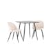 Matgrupp Venture Home Polar 75 med 2 st Velvet Stolar