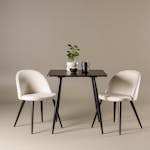 Matgrupp Venture Home Polar 75 med 2 st Velvet Stolar