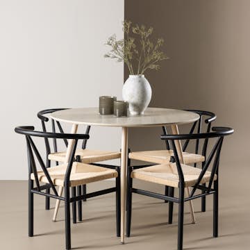 Matgrupp Venture Home Plaza Ø100 med 4 st Alfons Stolar