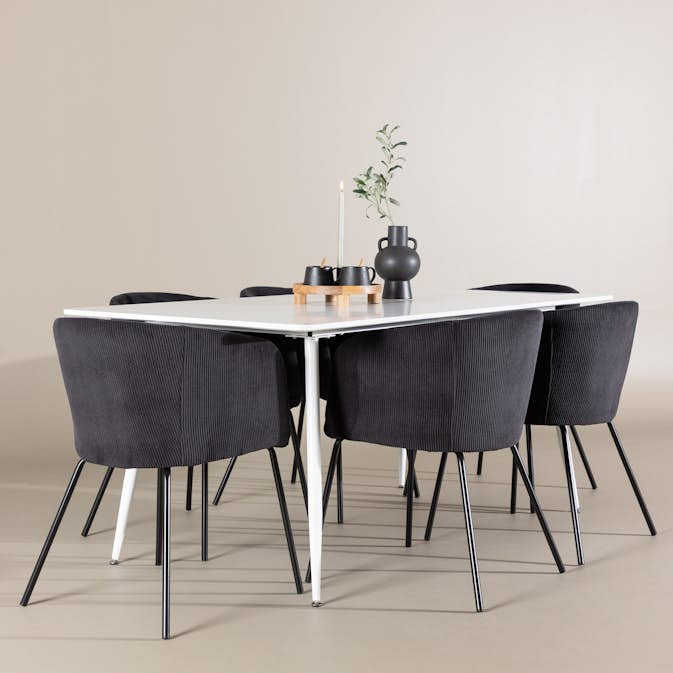 Matgrupp Venture Home Silar 180 med 6 st Berit Stolar