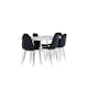 Matgrupp Venture Home Silar 180 med 6 st Polar Stolar Sammet