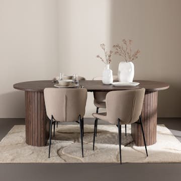 Matgrupp Venture Home Härön 200 med 4 st Modesto Stolar