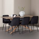 Matgrupp Venture Home Piazza 180 med 6 st Night Stolar