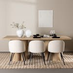 Matgrupp Venture Home Olivia 210 med 6 st Velvet Stolar