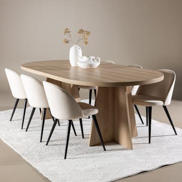 Matgrupp Venture Home Bootcut 230 med 6 st Velvet Stolar