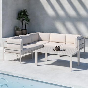 Loungegrupp Venture Home Copacabana Soffbord 45x120x70 med 3+2 Soffmoduler