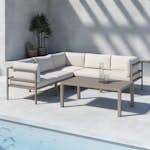 Loungegrupp Venture Home Copacabana Soffbord 45x120x70 med 3+2 Soffmoduler