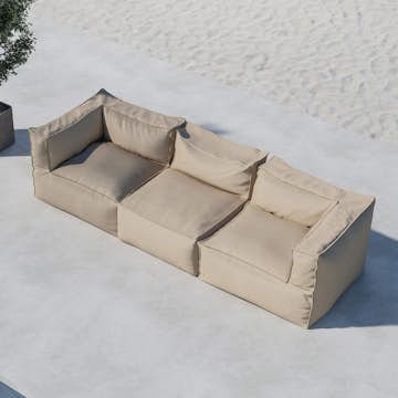 Loungesoffa Venture Home Rambo 3-sits Rak Utomhus