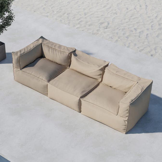 Loungesoffa Venture Home Rambo 3-sits Rak Utomhus