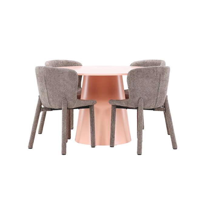 Matgrupp Venture Home Lanzo Ø120 cm med 4st Astoria Matstolar