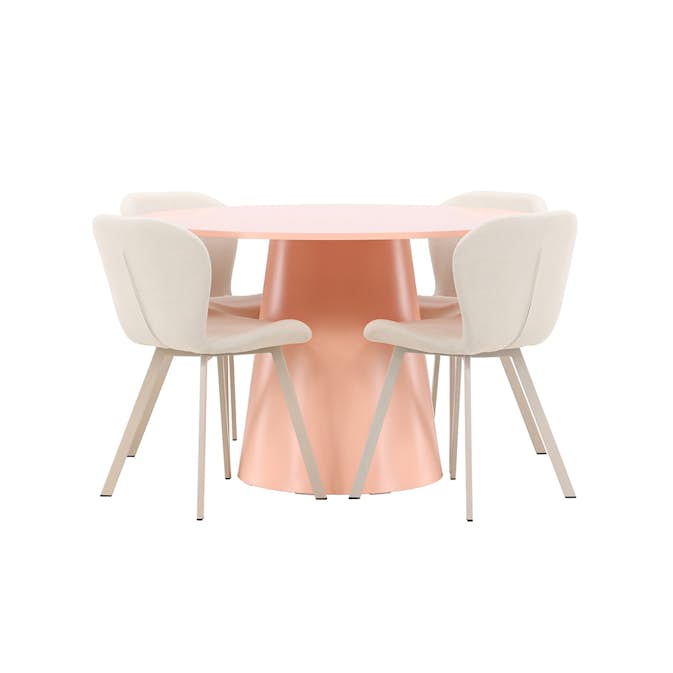 Matgrupp Venture Home Lanzo Ø120 cm med 4st Lilja Matstolar