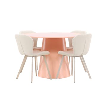 Matgrupp Venture Home Lanzo Ø120 cm med 4st Lilja Matstolar