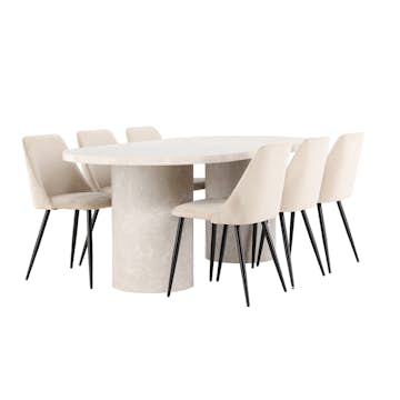 Matgrupp Venture Home Narvik med 6st Night Matstolar