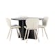 Matgrupp Venture Home Strada Ø120 cm med 4st Lilja Matstolar