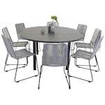Matgrupp Venture Home Madrid Ø 140 med 8 Leon Matstolar