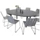 Matgrupp Venture Home Madrid Ø 140 med 8 Leon Matstolar