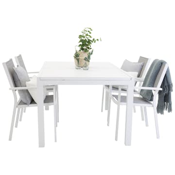 Matgrupp Venture Home Madrid 160/240 med 4 Copacabana Matstolar