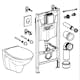 Vägghängd Toalettstol Grohe Solido SL Set 4in1 Komplett
