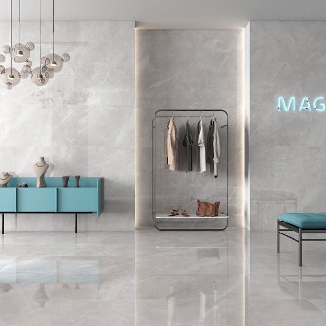 Klinker Tenfors Magda Perla Marmor Blank 90x90 cm