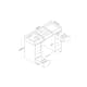 Sminkbord Scandinavian Choice Ramender med Förvaring & Bordsskiva i Glas 120cm