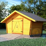 Timmerlada LP Garden R10 10 m² Förråd med Glesa Väggar i Obehandlat Trä