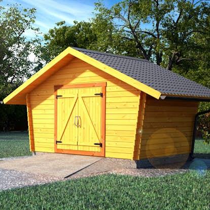 Timmerlada LP Garden R10 10 m² Förråd med Glesa Väggar i Obehandlat Trä