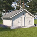 Timmerlada LP Garden S20 Fasta Väggar Timmergarage 20 m2