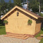 Timmerlada LP Garden U10 10 m² Förråd med Täta Väggar i Obehandlat Trä