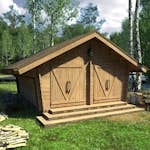 Timmerlada LP Garden U16 16 m² Förråd med Täta Väggar i Obehandlat Trä