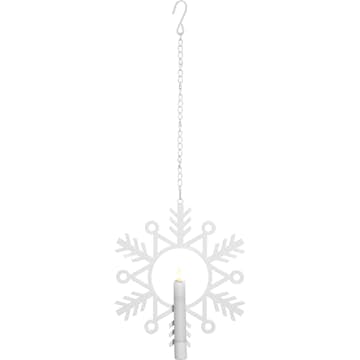 Inomhusdekoration Star Trading Hanging Snowflake med Flamme