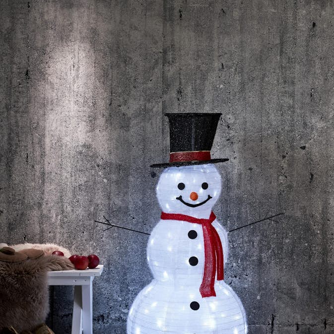 Dekorationsbelysning Star Trading Tecidy Outdoor Snowman 120 cm