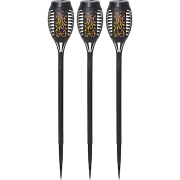 Solcellsfackla Star Trading Flame Mini Torch Promotion 3-pack Twilight