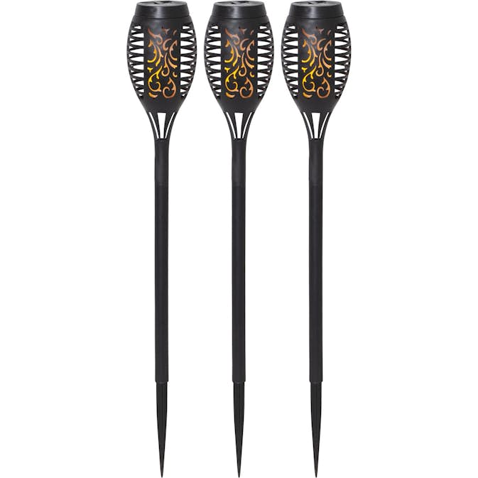 Solcellsfackla Star Trading Flame Mini Torch Promotion 3-pack Twilight
