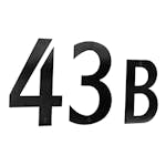 Husnummer Beslagsboden Svart Rostfritt Stål