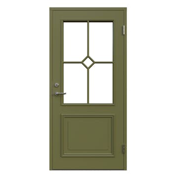 Ytterdörr Leksandsdörren Brenäs Klarglas Eco74 RC2N