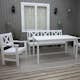 Utebord Baltic Garden Europe Vit