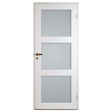 Innerdörr Diplomat Contur Vit Frostat Glas 3-Spegel