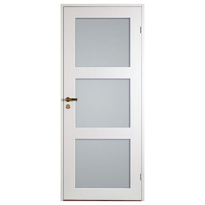 Innerdörr Diplomat Contur Vit Frostat Glas 3-Spegel