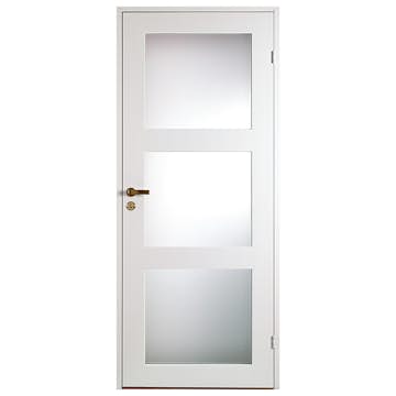 Innerdörr Sveadörren Contur Vit Klarglas 3-Spegel