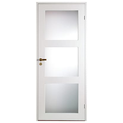 Innerdörr Sveadörren Contur Vit Klarglas 3-Spegel