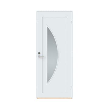 Innerdörr Sveadörren Contur Vit Ovalt Klarglas